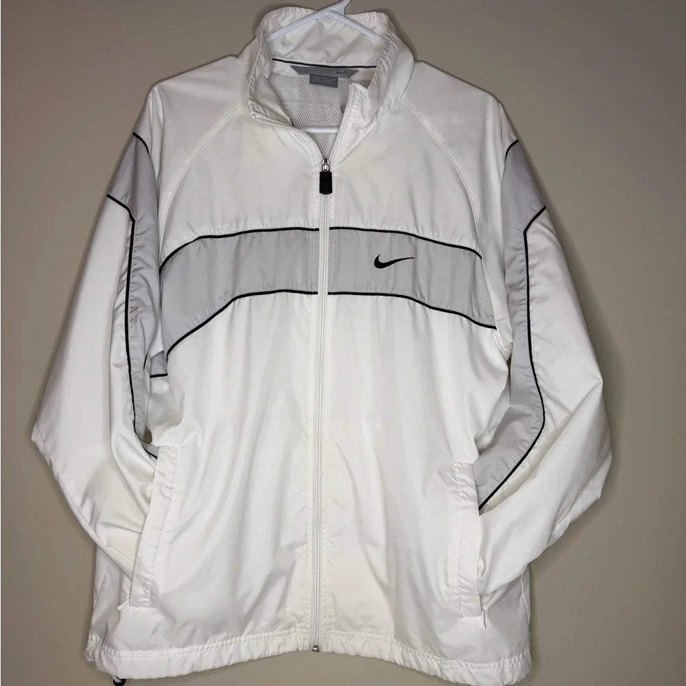 Nike Men's White and Gray Windbreaker